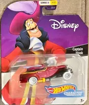 Hot Wheels 2022 Character Cars Disney Series Captain Hook #HJB77 1:64 Scale