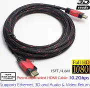 Sydney 5M Advanced HDMI Cable 1080P HD Gold Plated 3D Full Audio Ethernet ARC x2
