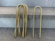 Rebar Stakes - 12" Ground Anchors for Tents, Gardens, Fences - Galvanized Steel
