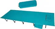 Perfk Foldable Camping Cot Camp Bed Sturdy Portable Single Sleeping Cot Outdoor Bed for Hiking Trekking Beach Mountaineering Travel, Blue