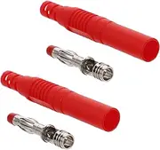 EXAOMBLE 4mm Banana Plug Connectors Safety Seal Metal Resistant Right Angle Kit Accessories
