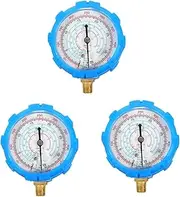 Gatuida 3pcs Air Conditioning Meter Mechanical Manifold Gauge Refrigeration Pressure Gauge Air Conditioning Charging Gauge Gauge Refrigerant Adding Gauge Abs