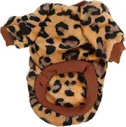 Generic Dog Sweater Warm Thick Winter Clothes for Pets Adorable Decorative Design Leopard Print Machine Washable Comfortable for Dogs