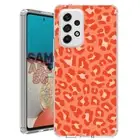 For Samsung Galaxy A23 5g A52 A53 TPU Case+Glass(Leopard Skin Pumpki