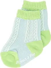 Bijoux&Bee(ビジューアンドビー) Bijoux & Bee New Born Baby Cable Pattern Socks (Made in Japan)