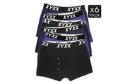 6 Mens Cotton Boxer Briefs Trunks Colour Pack - XYXX Underwear