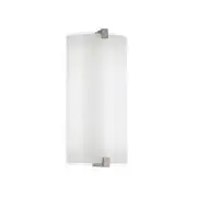 Telbix Lighting Arla Metal Glass 12W LED Wall Light -Tri-Colour - Nickel / Opal