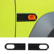 Black ABS Side Fender Leaf Turn Signal Light Panel For Suzuki Jimny 2019-2024 (for: Suzuki)
