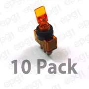 SPST (ON/OFF) ILLUMINATED TOGGLE SWITCH "AMBER" 20AMPS - 12VDC #66-2035-10PK