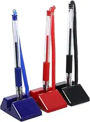 VILLFUL Desk Gel Ink Pen Security Pen with Stand Counter Security Pen for Office Hotel Lobby Made of Safe Plastic