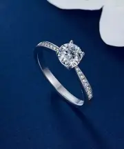 MomentWish Promise Rings for Her, 1Carat Moissanite Engaegment Ring