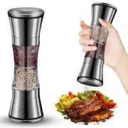 Pepper Mill Grinder 2 In 1 Stainless Steel Manual Salt Pepper Grinder Accessory