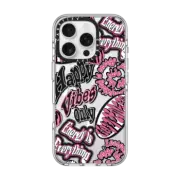 iPhone 16 Pro Clear Case MagSafe Compatible Happy Vibes Collage