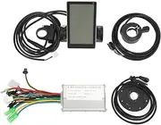 Electric Bicycle Conversion Kit 15A Controller SM Connector Double Light Cable M5 Display Thumb Throttle Power Assist Sensor for DIY Electric Bikes