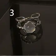 Alloy Open Ring / Set 03 - 1pc - Silver - One Size