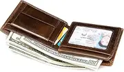 Men's Wallet with Coin Purse/Wallet with RFID Blocking Credit Cards Men's/Teenage Lightweight Wallet,Brown