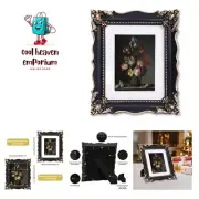 8x10 Vintage Picture Frame with Embossed Flower Design, Black Ornate for or 5...