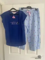Peter Alexander Ladies Pyjama Set Playful Cats 3/4 Pants Medium