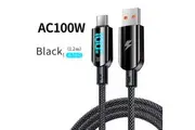 USB to Type C Fast Charge Cable LED Display USB C to C Charging Date Transfer iPhone