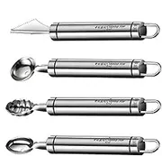 Kitchen Fruit Spoon Set - Watermelon Cantaloupe Scooper for Cutting | Kitchen Fruit Salad Gadgets, Multifunctional Fruit Ball Maker Tool for Watermelon, Cantaloupe