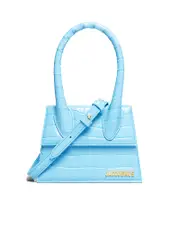 Jacquemus Le Chiquito Moyen in Croco Blue