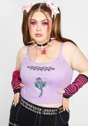 [Current Mood] Plus Tacks For Snacks Corset Crop Top