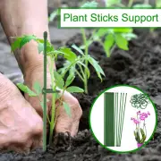 20 Pack Flora Stakes with 20pcs Flora Clips 18 Inch Reusable Flora Support HuGUV