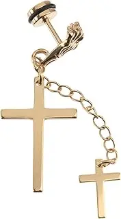 [CATIEBYE] Cross Earrings Trendy Earrings Ear Cuff Gold Hoop Earrings Ear Rings Men Earrings Earring Backs Gold Earring Studs Earrings for Men Earbuds Ear Stainless Steel Black
