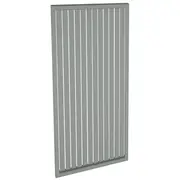 ProtectorAl 300-1000W X 1001-2000H Palladium Silver Aluminium Welded Slat Panel Vertical 9mm Gap