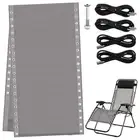 Zero Gravity Chair Replacement Fabric Reclining Patio 21" W x 63“H Grey+white