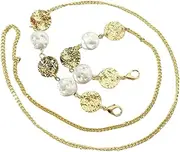 [VALICLUD] Metal Imitation Pearl Glasses Chain for Diy Handbag Chain Crossbody Bag Strap Stylish Bag Accessory