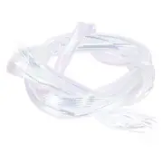 3.3Ft/1M x 8mm Fly Tying Material Round Pearlescent Braid Tube, White