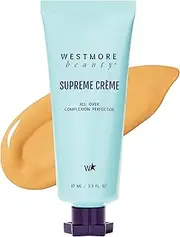 Westmore Beauty Supreme Creme All-Over Complexion Perfector – Long-Lasting CC Cream Foundation - Waterproof & Transfer-Resistant Skin Tint - 3.3 Oz (Medium)