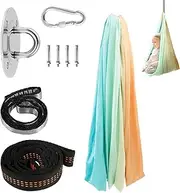 Sensory Swing, Indoor Outdoor Relaxing Firm Double Layer Therapy Cuddle Swings Stable, Easy to Install Sensory Swing Bundle, Kit for Calming, Effect for Autism, ADHD or SPD. for Child