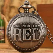 Antique Pocket Watch Chain Anime Design Quartz Movement Timepiece with Chain