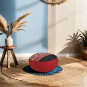 MANGO TREES 40cm Round Meditation Cushion Zafu Ottoman Kapok Filled RedEle