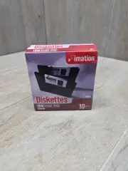 NEW - SEALED - Imation 3.5" Diskettes 10 Pack IBM Formatted 1.44MB