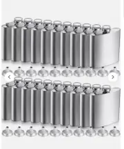 20 Pcs Hip Flask Stainless Steel Liquor Flask with 20 Pcs Funnels Silver Hip Fla
