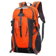 Extra Large Nylon Backpack With USB Port Travel Hiking Camping Waterproof Motorcycle Bike Riding Bag ORANGE COLOR