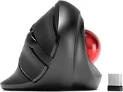 MicroPack Wireless Trackball Mouse, 2023 New Upgrade Ergonomic Mouse with Wireless Vertical Rollerball Computer Mouse, 3 Adjustable DPI, Easy Thumb Control for PC, Laptop, Mac, Windows - Black