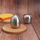 Steel Egg Shaped Mechanical Alarm Clock Countdown Reminder Kitchen Timer