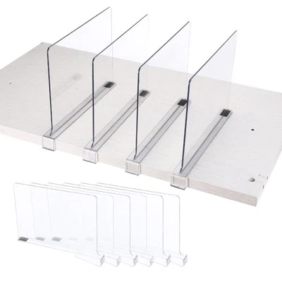 10pcs Shelf Dividers for Closet Organization PET Clear Closet Shelves Dividers