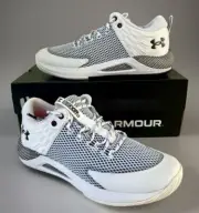 Under Armour Women's Size 10 HOVR Block City Shoes White/Black 3023709-101