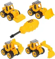 Kisangel 1 Set Disassembly and Assembly Engineering Truck Model for Boys and DIY Drilling Car Playset Carry Case Educational Construction Vehicle for Imagination and Coordination Skills