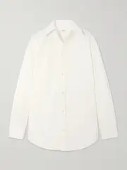 [SAINT LAURENT] SAINT LAURENT - Cotton-poplin Shirt - White - FR 42 FR 42 White