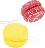 2pcs Boys and Girls Yo-yo Toys Unique Crack Pattern Wooden Yo-yo Early Education Toy Boys Toys