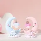 Unicorn Moon Night Light Cute Resin Statue Figurine for Bedside Living Room
