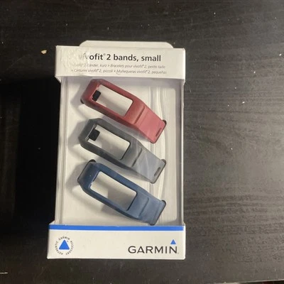 Garmin Vivofit 2 Bands, Small - 3pk Burgundy/Slate/Navy - New In Box Smart Watch