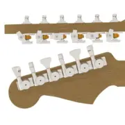NEW Hipshot GUITAR TUNER UPGRADE KIT 6 INLINE GRIP-LOCK™ OPEN NICKLE 6K1GL0N