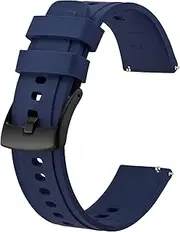 [BISONSTRAP] 20mm 22mm Silicone Watch Bands, Short Watch Straps, Quick Release Replacement Straps